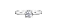 0.25 ct T.W. Solitaire Tapered Shank White Gold Ladies Ring