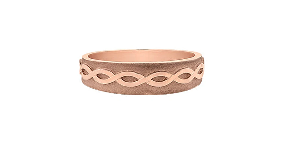 Sandblast Rose Gold Band