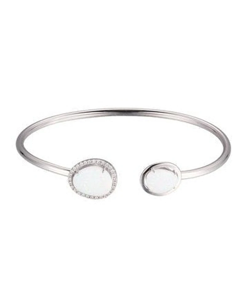 Fancy Bracelet in Sterling Silver andRhodium Plate