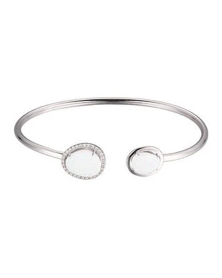 Fancy Bracelet in Sterling Silver andRhodium Plate