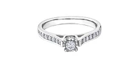 0.30 ct T.W. Channel Setting White Gold Ladies Ring