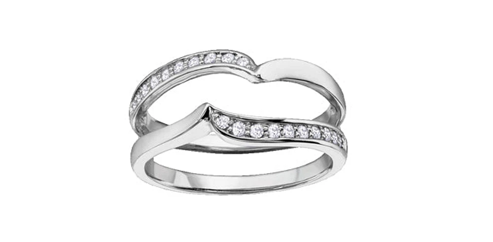 0.20 ct T.W.-14K White Gold Diamond Enhancer Wrap Ring Jacket