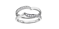 0.20 ct T.W.-14K White Gold Diamond Enhancer Wrap Ring Jacket