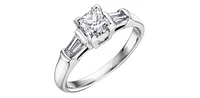 0.50 ct T.W Canadian Diamond 3-Stone Engagement Ring 18KPD White Gold