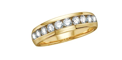 ct T.W. Diamond Gold Channel Set Anniversary Band