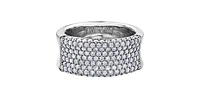 2.00 ct T.W. Diamond Multiple Rows 10K White Gold Dinner Ring