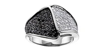 1.00 ct T.W. Black & White Diamond Gold Dinner RIng