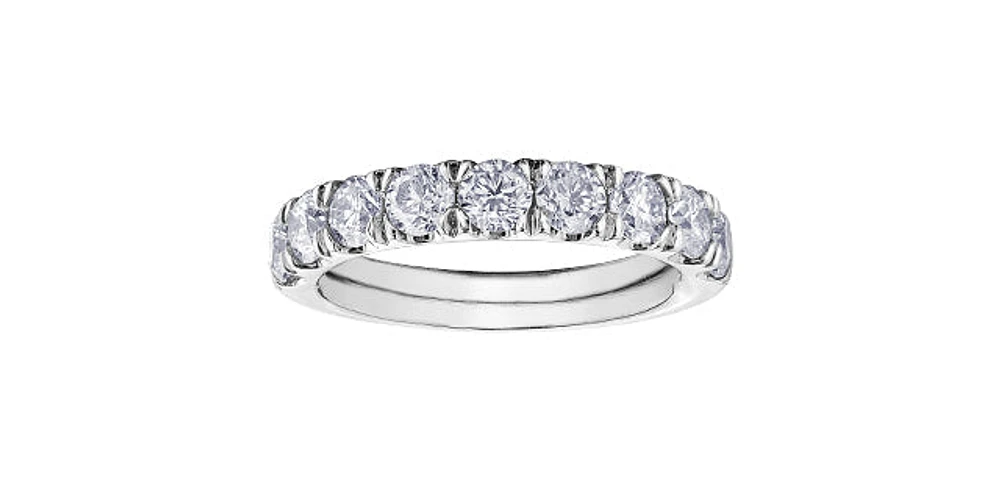 1.50 ct T.W. Diamond 10K Shared Prongs White Gold Anniversary Band