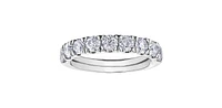 1.50 ct T.W. Diamond 10K Shared Prongs White Gold Anniversary Band