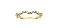 0.15 ct T.W. Diamond Yellow Gold Curvy Ring Stack