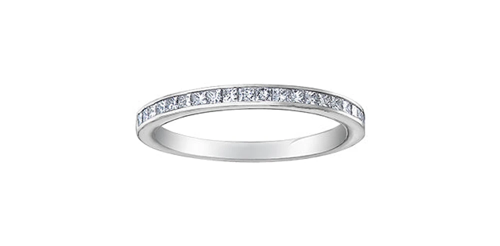 0.37 ct T.W. Princess Cut 14K White Gold Ladies Band