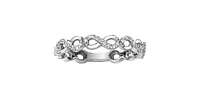 0.15 ct T.W.10K White Gold Diamond Infinity Stackable Band