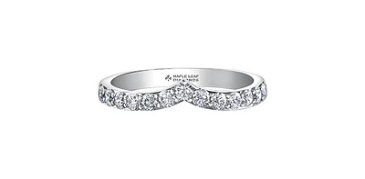 0.52 ct T.W. Canadian Diamond Chevron 18K White Gold Anniversary Band