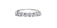 0.37 ct T.W. Floral White Gold Ladies Band