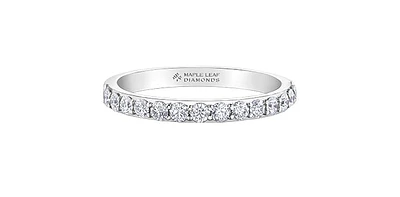 0.52 ct T.W. Canadian Diamond 18K White Gold Anniversary Band