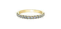 White Topaz Yellow Gold Ring Stack