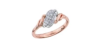 0.15 ct T.W. Spiral Rose Gold Ladies Ring