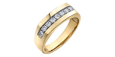 0.50 ct T.W. Diamond Yellow Gold Wedding Band