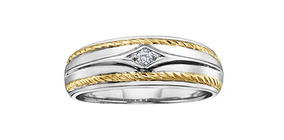 Men's ct T.W. White Gold Band