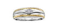 Men's ct T.W. White Gold Band