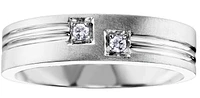 0.08 ct T.W. Bypass White Gold Wedding Band