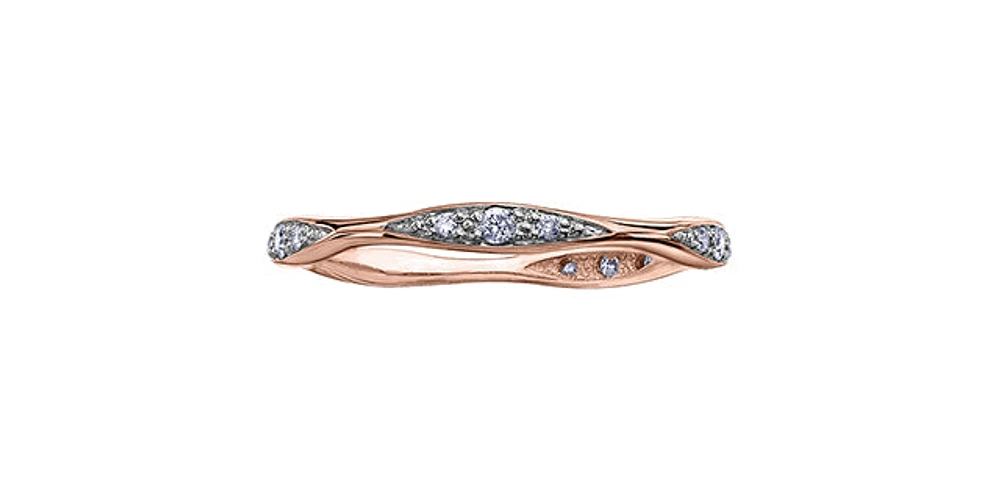 ct T.W. Diamond Rose Gold Ring Stack