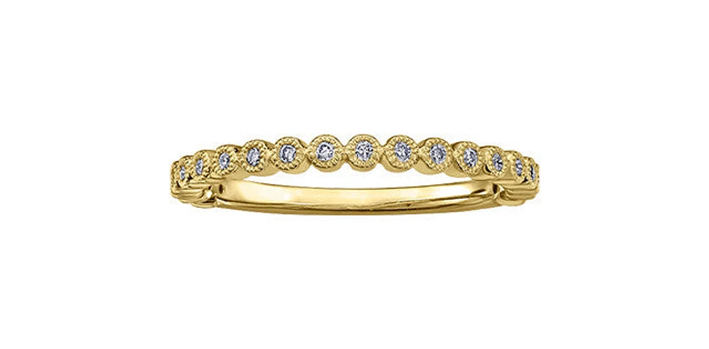 0.10 ct T.W. Diamond 10K Yellow Gold Anniversary Band