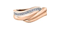 0.08 ct T.W. Twist Rose Gold Ladies Ring