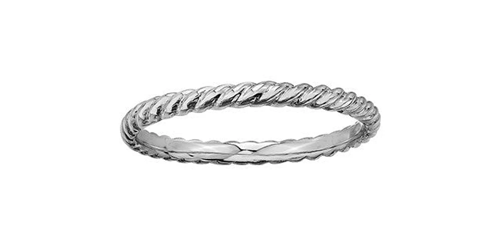 Rope White Gold Band