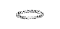 Diamond Accent White Gold Infinity Ring Stack