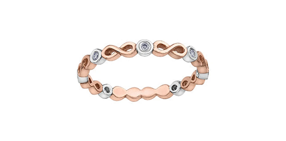 0.05 ct T.W. Infinity Rose Gold Ladies Band