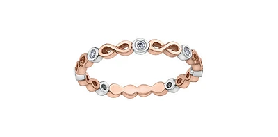 0.05 ct T.W. Infinity Rose Gold Ladies Band