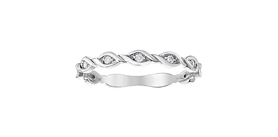 0.07 ct T.W. Diamond White Gold Twist Band