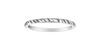 Textured Canadian Certified White Gold Ring Stack