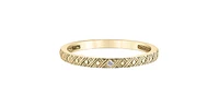 Diamond Accent Yellow Gold Ring Stack