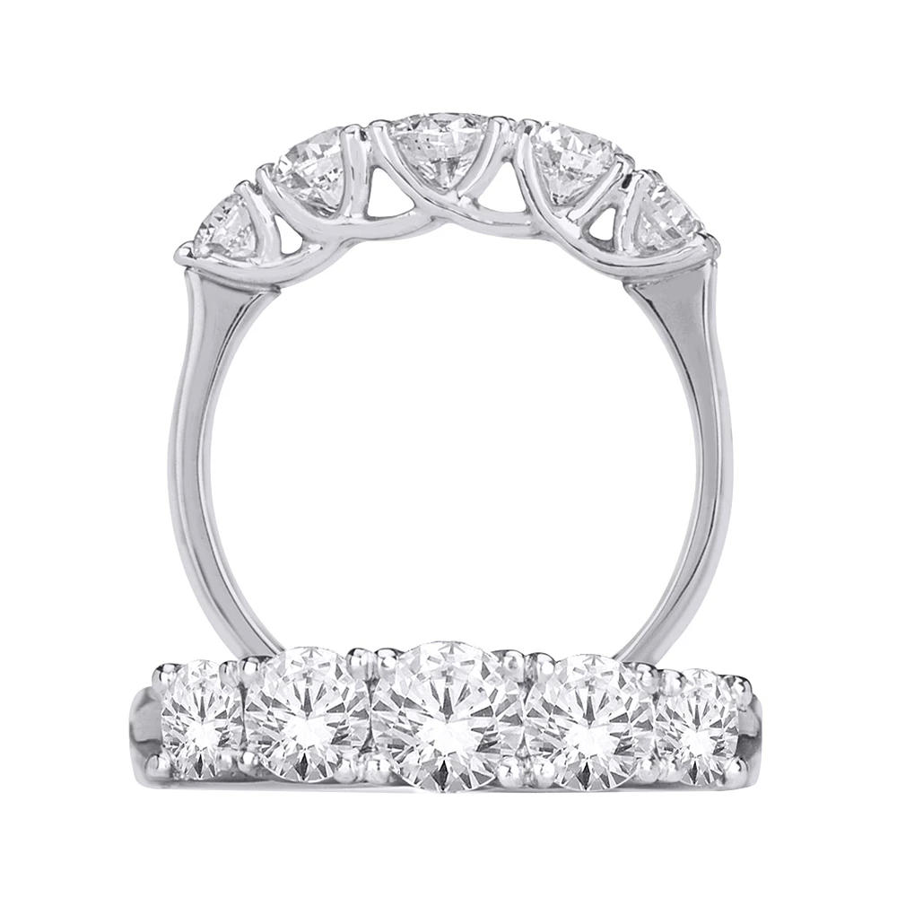 0.50 ct T.W. 5-stone White Gold Band