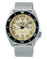 Seiko 5 Sport Automatic Watch Crème Dial Black Bezel SRPD67K1