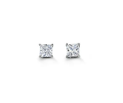 4mm Silver Square Studs