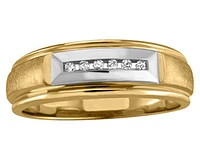 ct T.W. -Stone Two Tone Gold Wedding Band