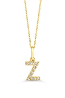 0.05 ct T.W. Diamonds "Z" Initial Pendant in 10K Gold