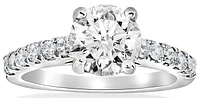 2.23 ct T.W.-14K White Gold Round Diamond Accent Engagement