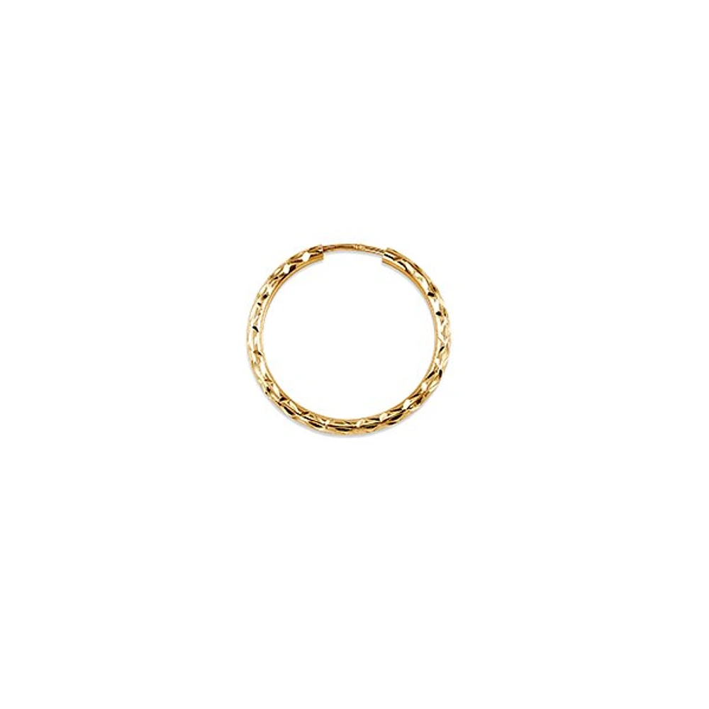 19mm Diamond Cut Yellow Gold Dazzles