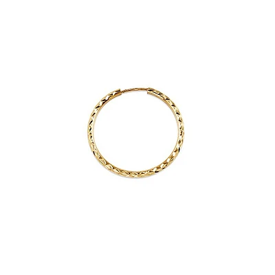 24mm Diamond Cut Yellow Gold Dazzles