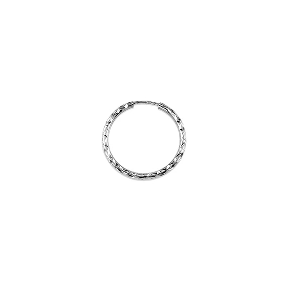 19mm Diamond Cut White Gold Dazzles