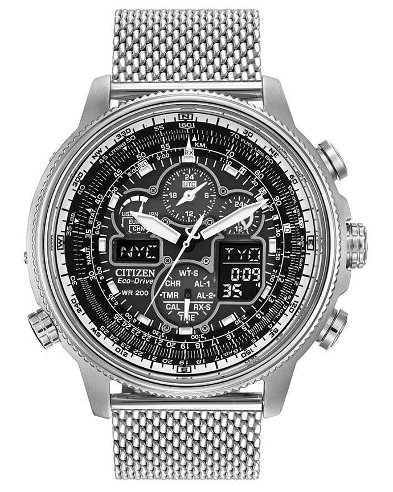 Citizen Eco-Drive Promaster Navihawk A-T Chronograph Silver-tone (Model JY8030-83E)