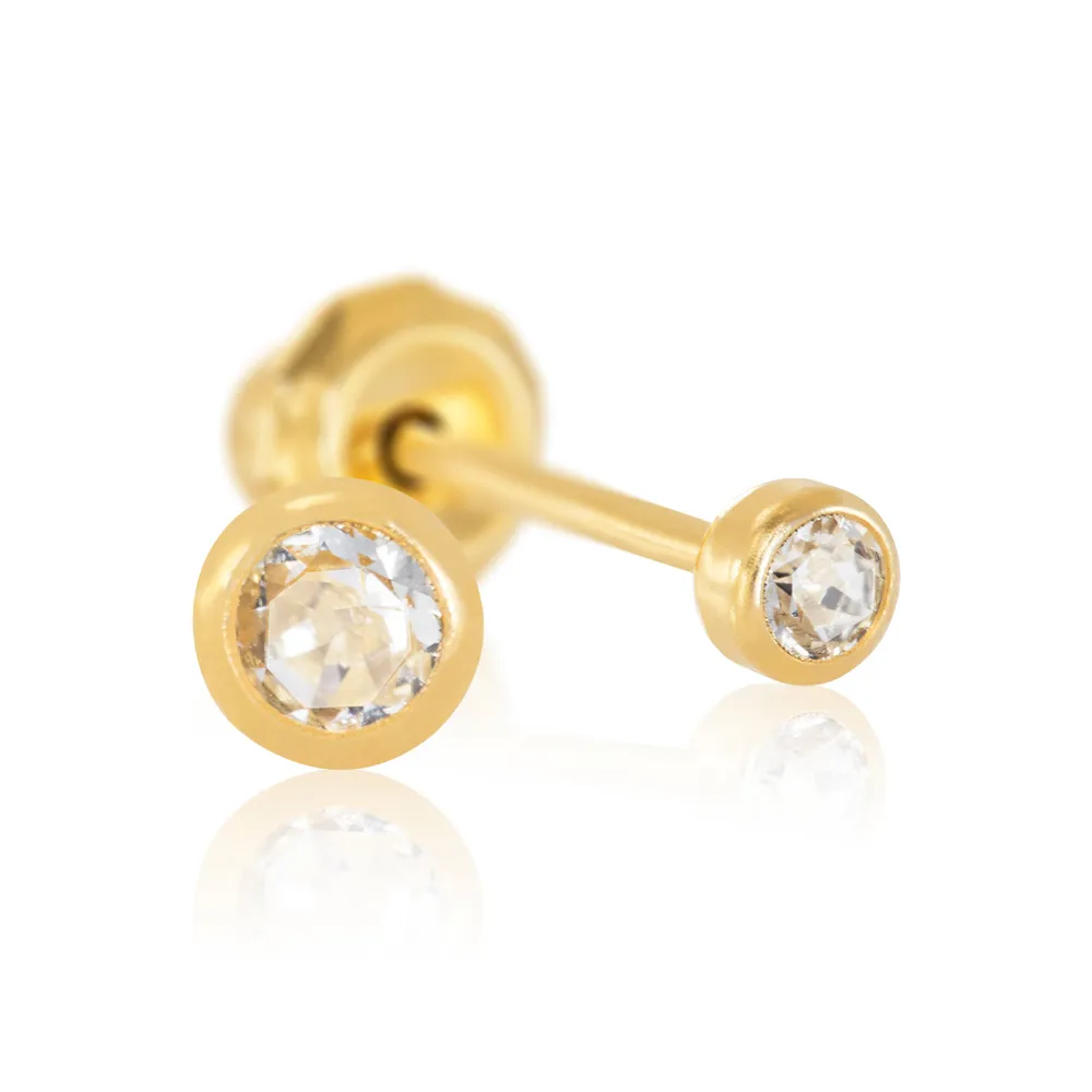 14KT Yellow Gold 3mm Bezel Crystal - #4