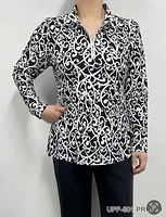 Black and White Printed Top UPF-801 PRINT 1