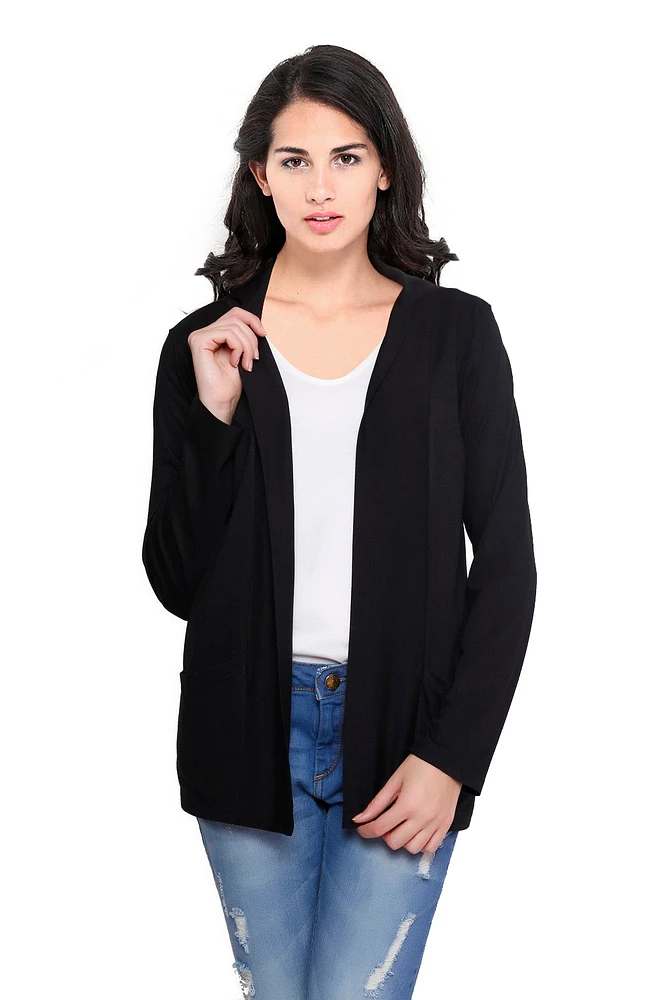 BLACK LACE BACK CARDIGAN 16412