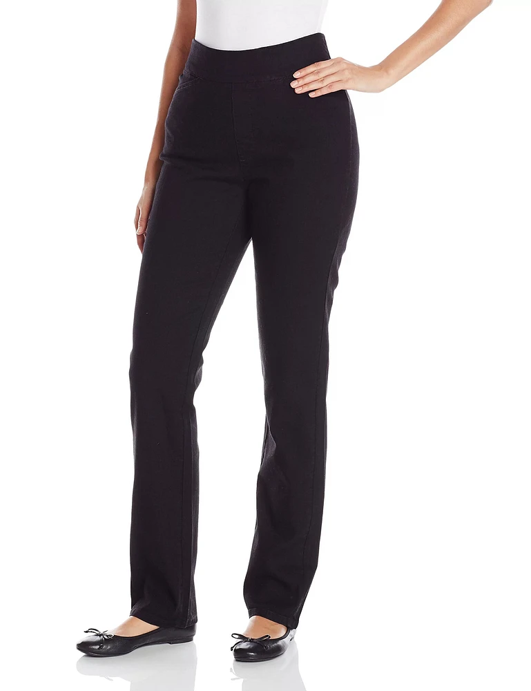 BLACK ELASTIC WAIST FRONT DETAILED PANT TD-0095