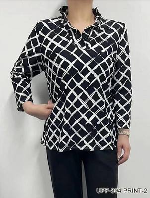 Black/White Printed Top UPF-804 PRINT 2